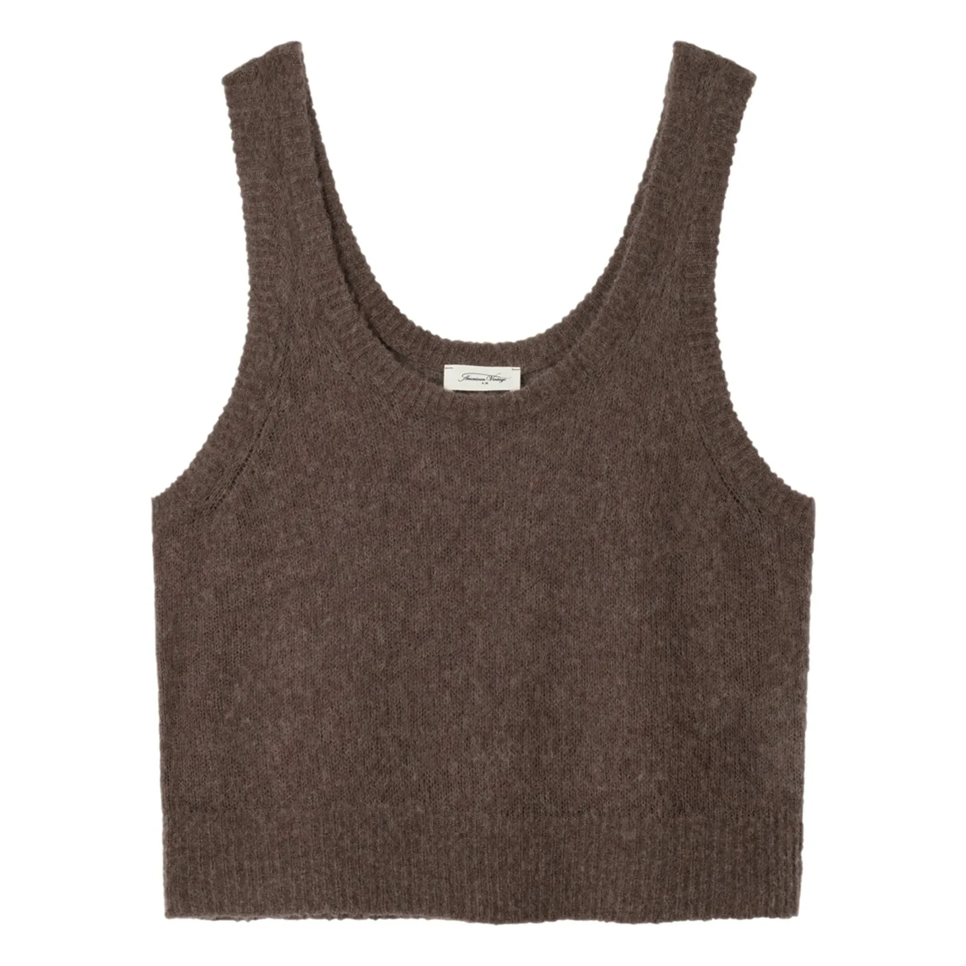American Vintage - Bodyrow Camisole aus Kaschmir und Wolle | Braun