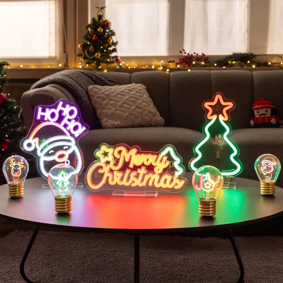 Legami - Neon-Effekt LED Lampe - Weihnachtsmann - Es ist ein Zeichen