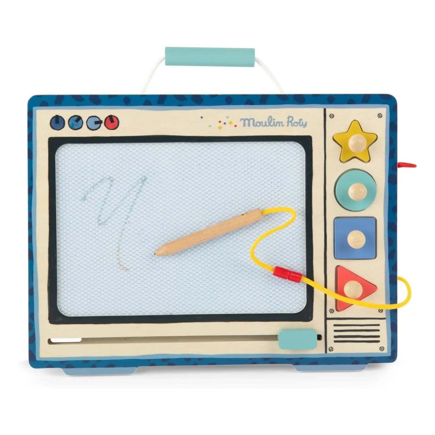 Moulin Roty - Puce & Pilou magnetische Tafel | Blau