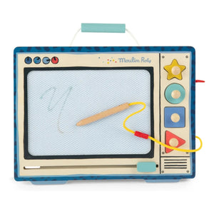 Moulin Roty - Puce & Pilou magnetische Tafel | Blau
