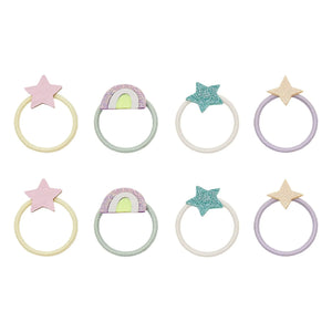 Mimi & Lula - 8-teiliges Arc en Ciel und Etoile Haarspangen-Set | Lila