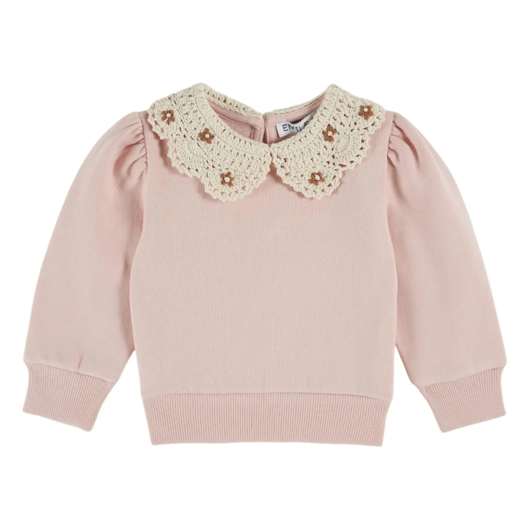 Emile et Ida - Claudine Yaka Sweatshirt Bio-Baumwolle | Rosa