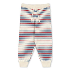Konges Sløjd - Manis Gestreifte Bio-Baumwoll-Strickhose | Ecru