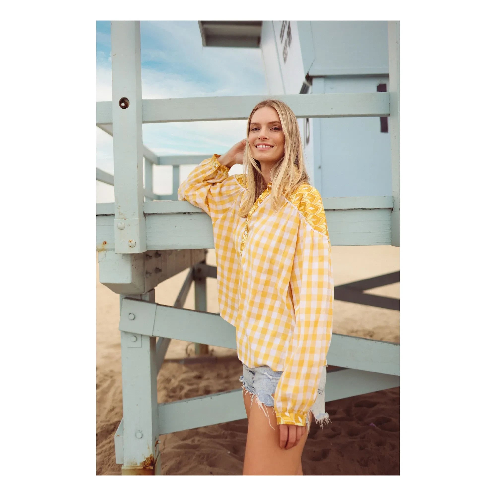 Paolina - Zeitlose Emilie Bluse | Gelb