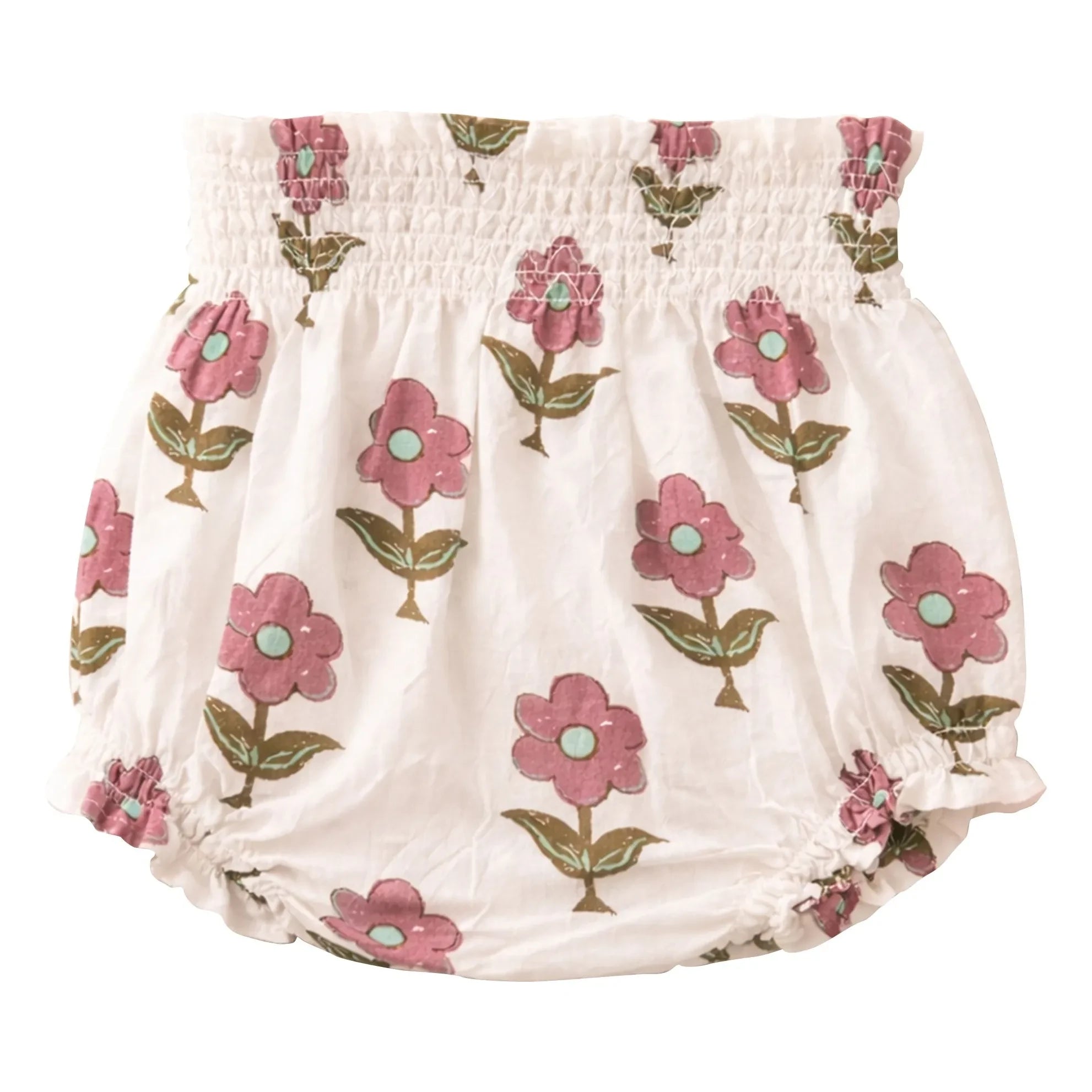 Lililotte - Bloomer César Fleurs Seersucker Bio-Baumwolle | Ecru