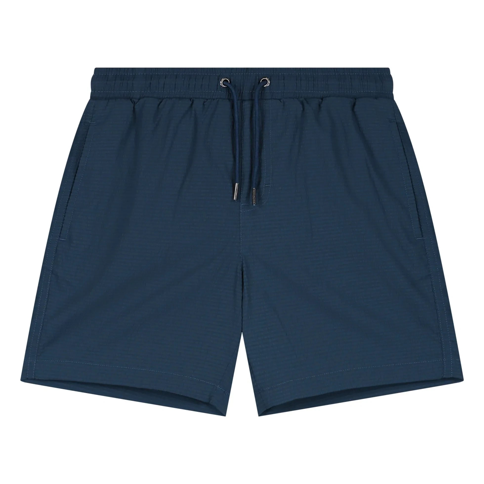 Beachlife - Badehosen-Shorts mit Uni-Textur | Nachtblau
