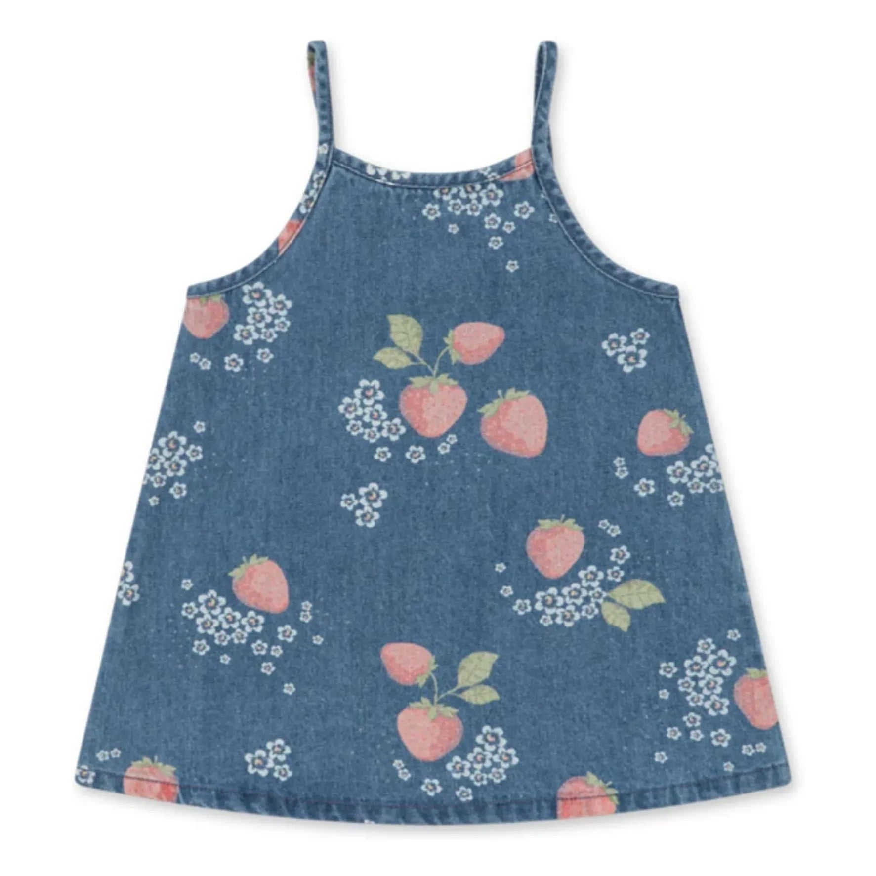 Konges Sløjd - Jeans Erdbeere Bio-Baumwollkleid | Blau