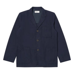 Universal Works - Geknöpfte Jacke aus Moleskin | Marineblau