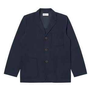 Universal Works - Geknöpfte Jacke aus Moleskin | Marineblau
