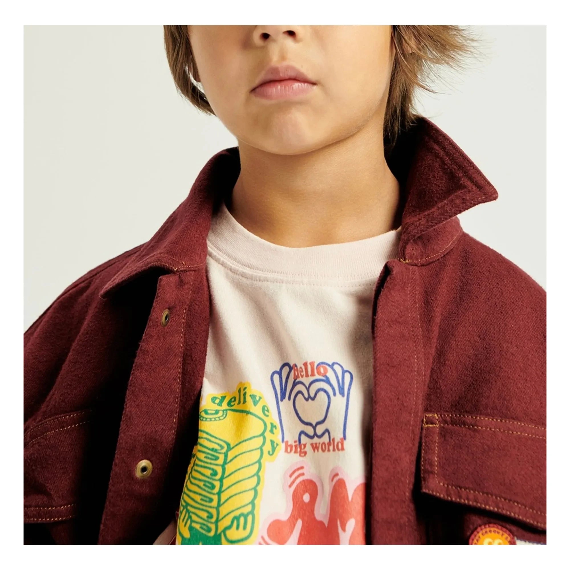 American Vintage - American Vintage X Smallable Kollaboration - Spywood Denim Jacke | Crimson