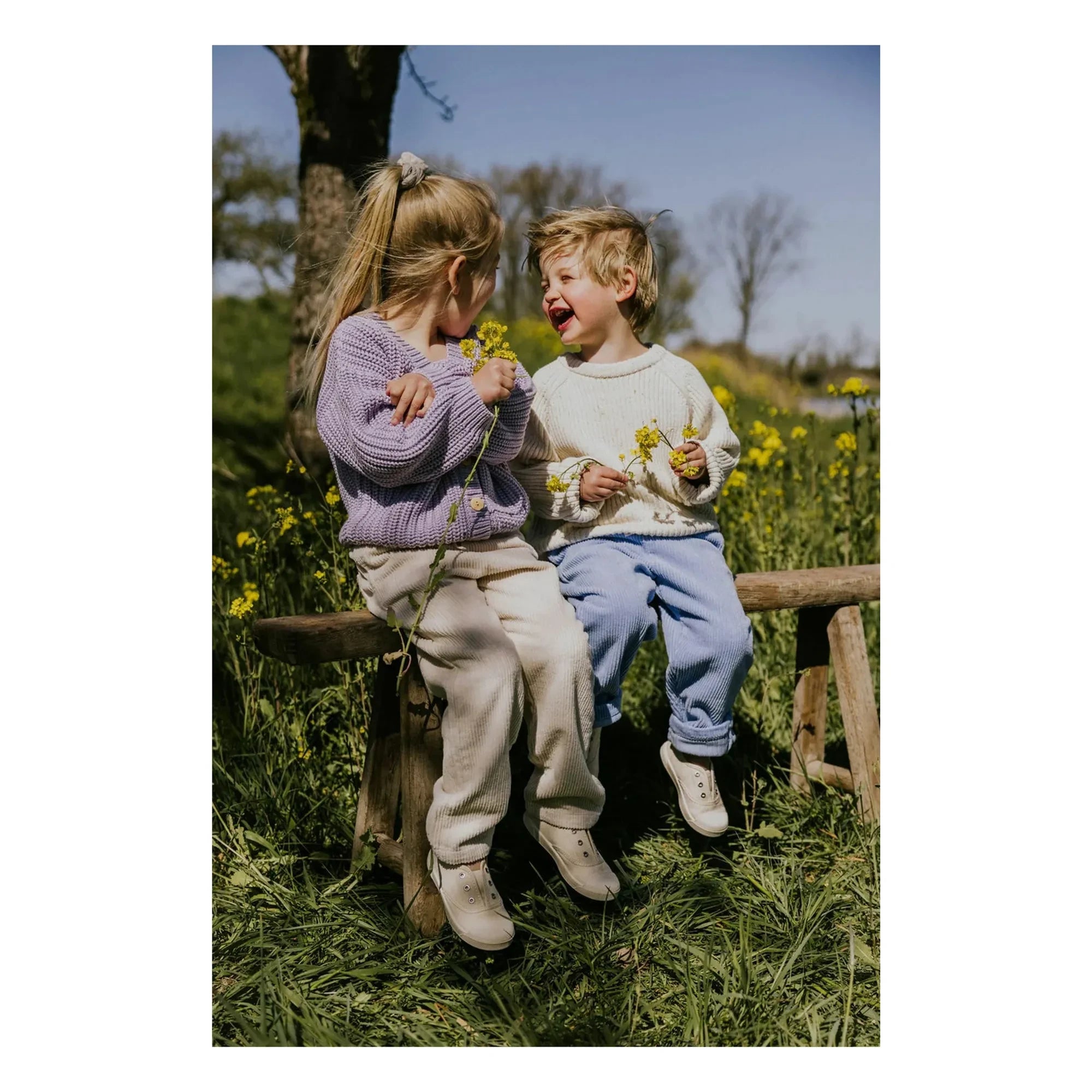 Yuki - Bio-Baumwoll-Dickstrick-Strickjacke | Flieder