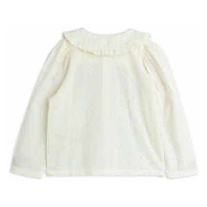 Mini Rodini - Erdbeer-Bluse aus Bio-Baumwolle | Weiß