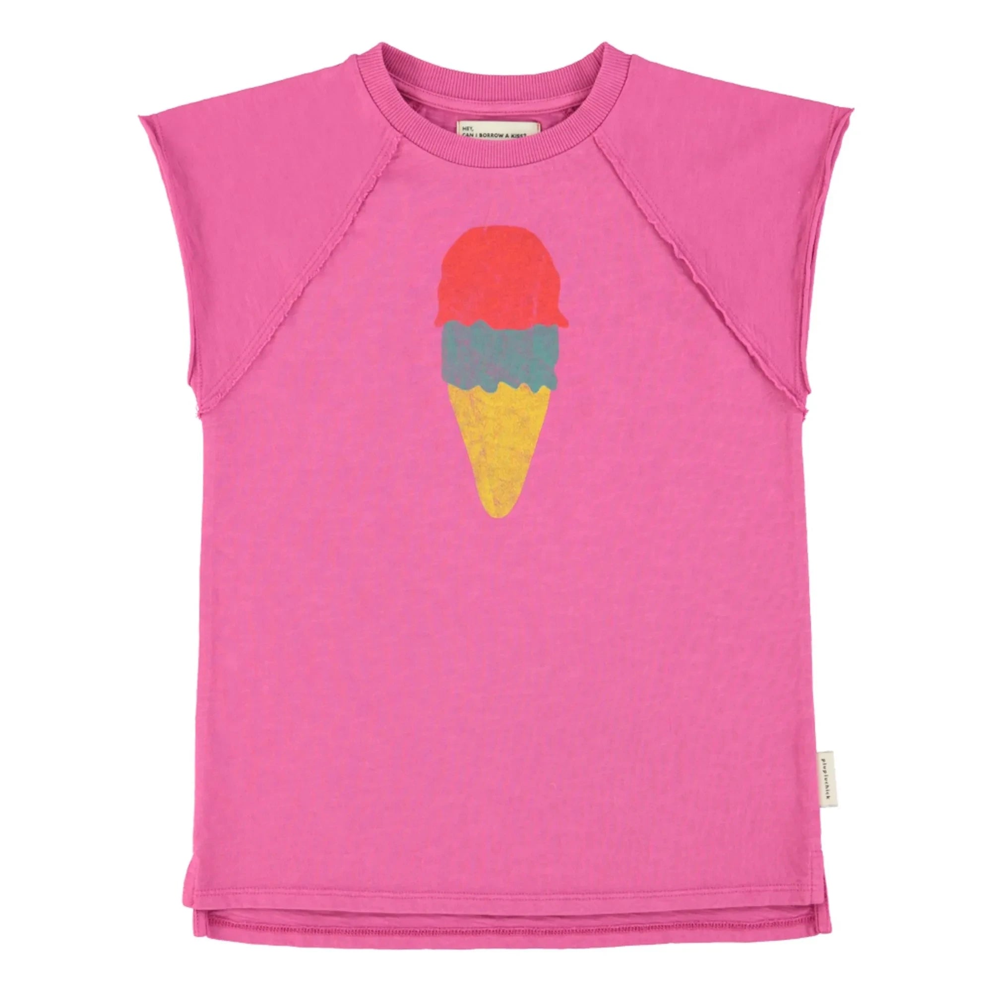 Piupiuchick - Glace T-Shirt-Kleid | Fuchsia
