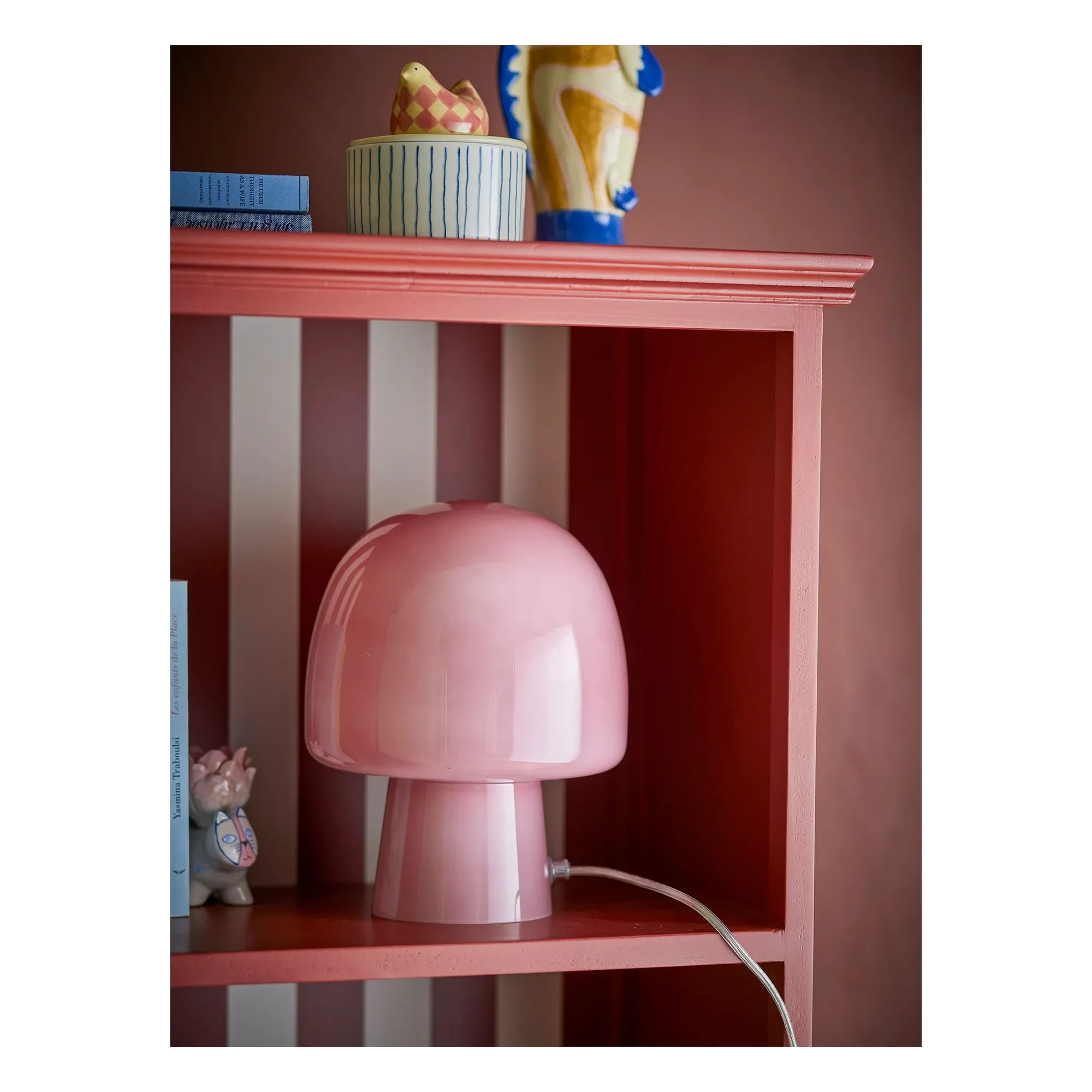 Bloomingville - Paddy Tischlampe aus Glas | Rosa
