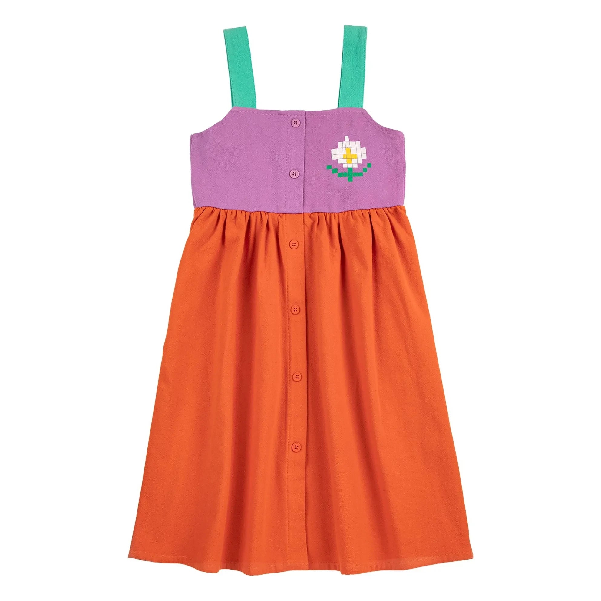 Bobo Choses - Farbblock Kleid aus Bio-Baumwolle | Orange