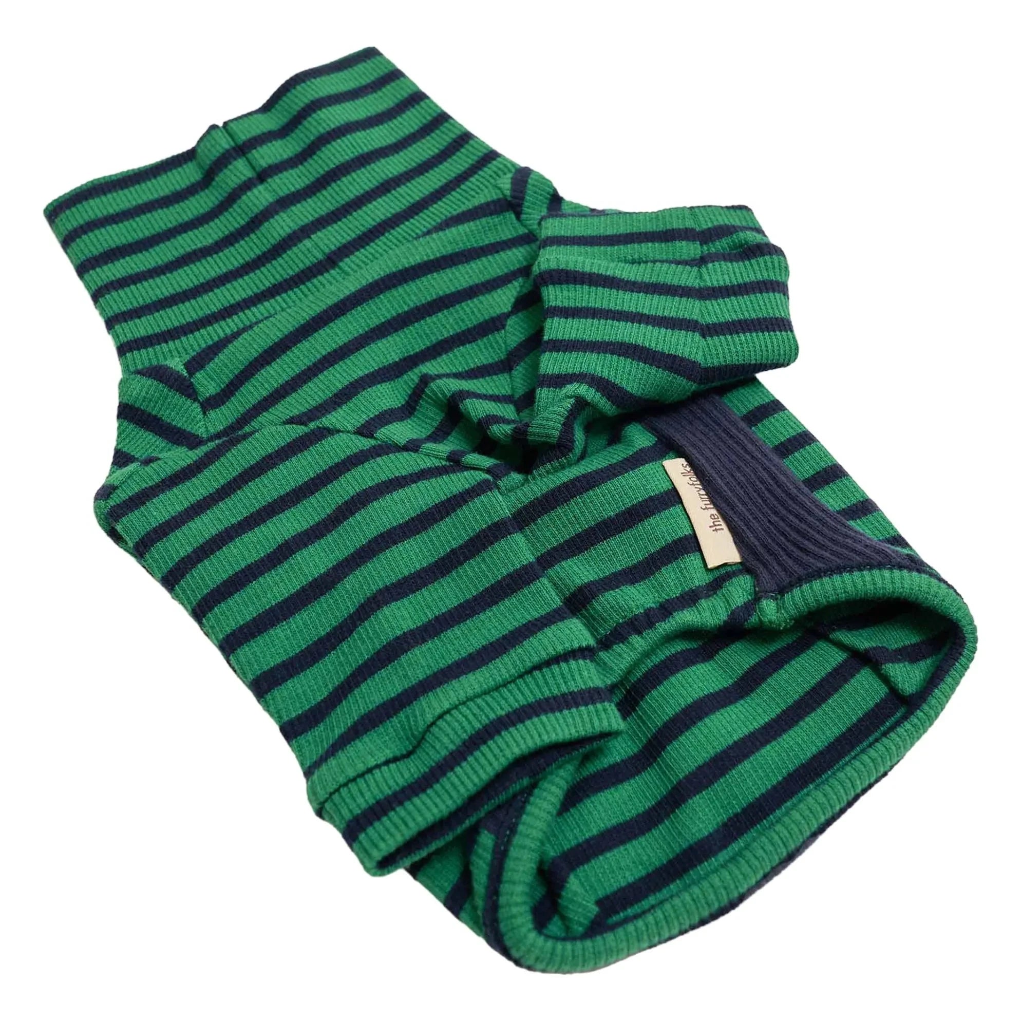The Furry Folks - Gestreifter Pullover | Grün