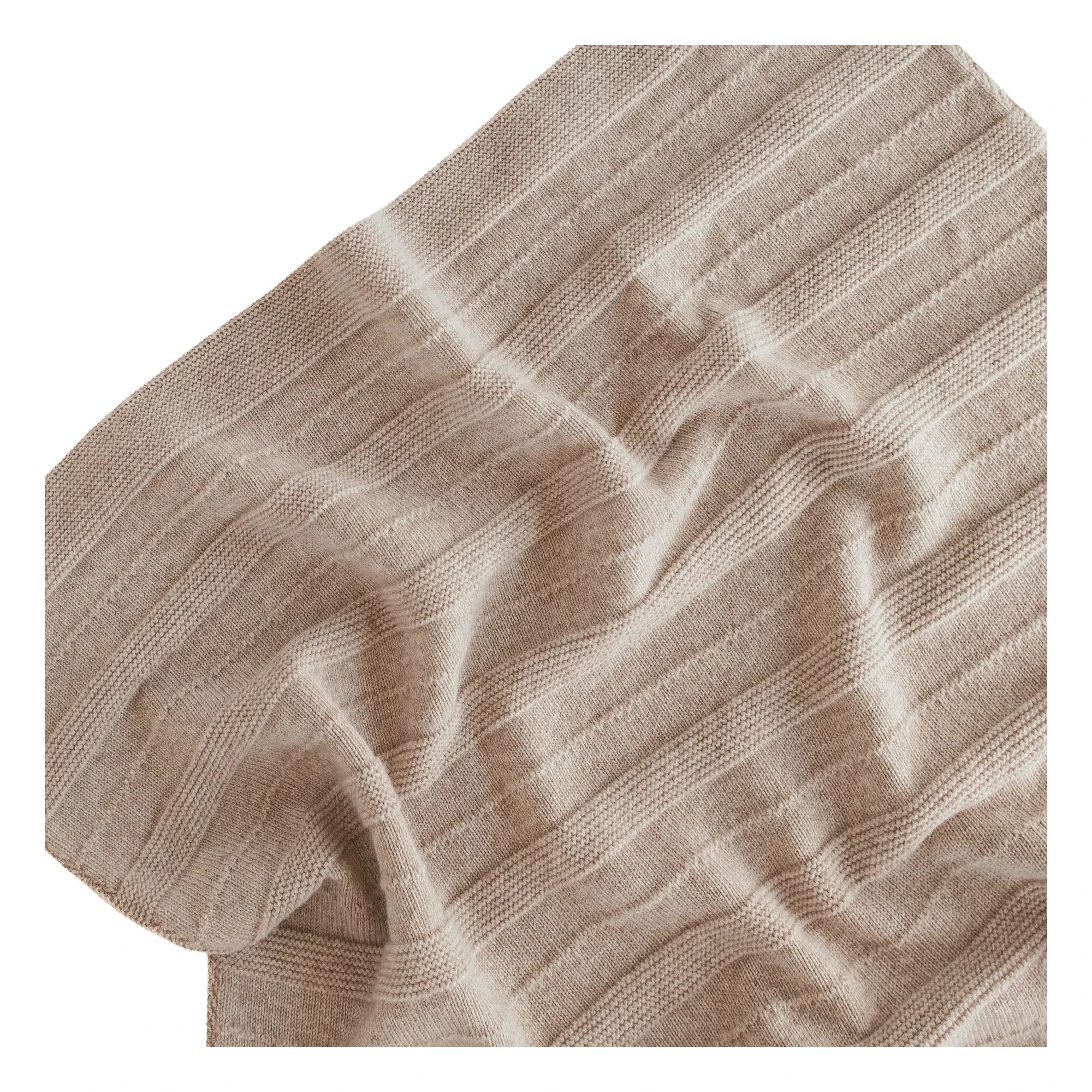 Hvid - Holly Merinowolldecke | Sand