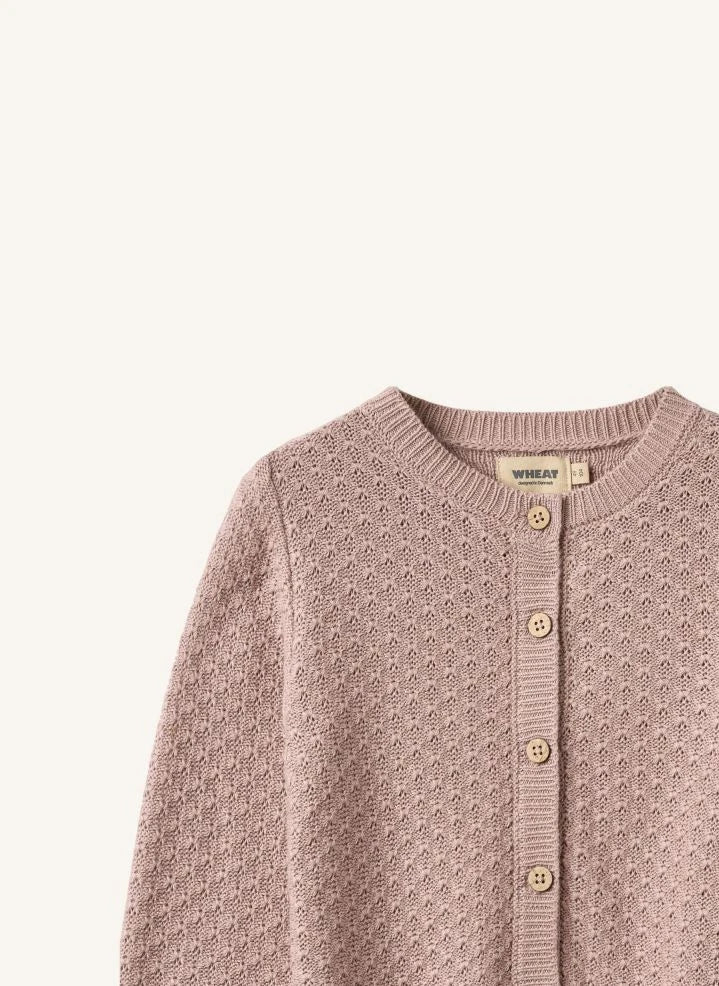 Wheat - Magnella Bio-Baumwoll-Strickjacke | Puderrosa