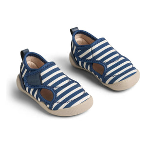 Wheat - Gestreifte Spiral-Badeschuhe | Blau