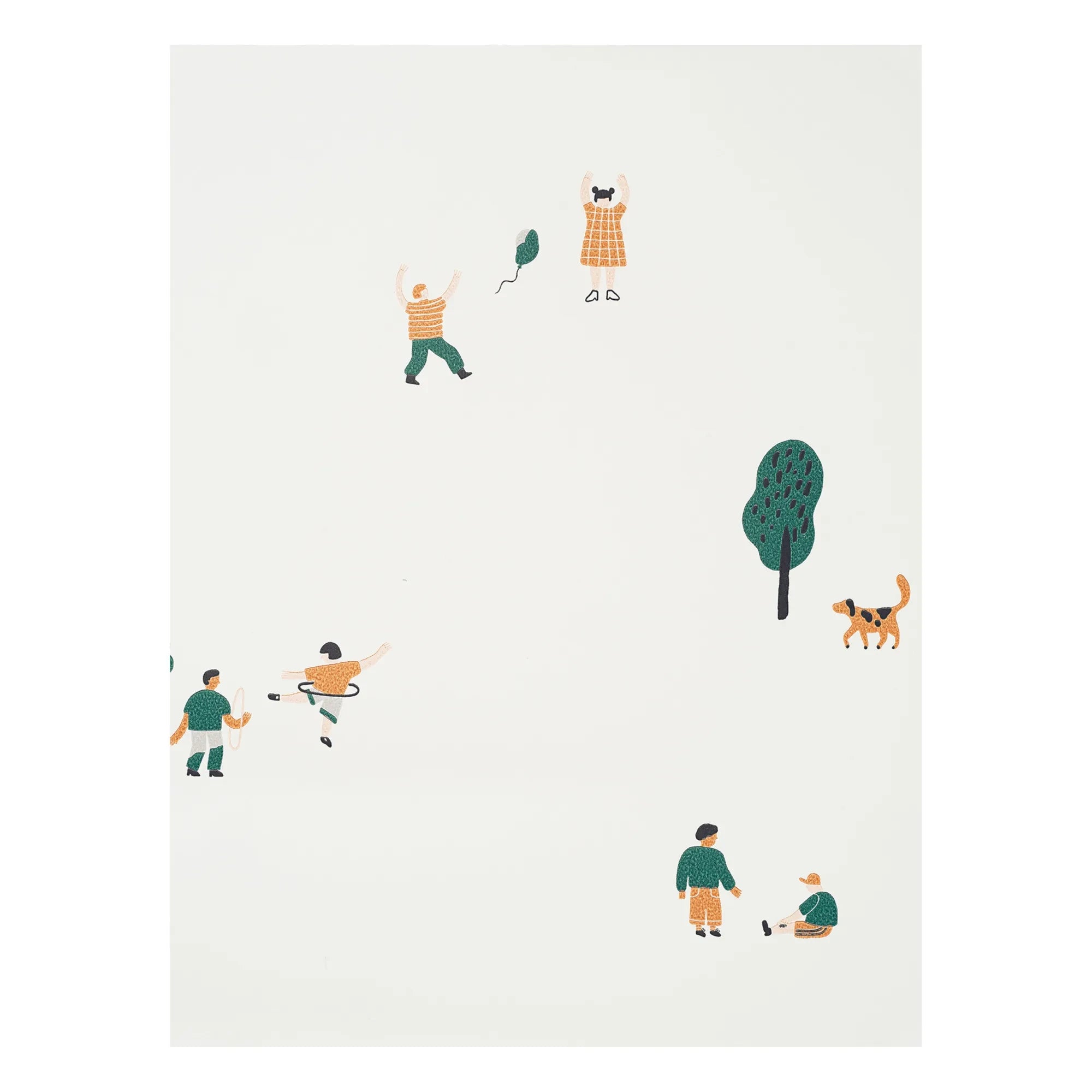 Ferm Living Kids - Park Tapete | Gebrochenes Weiß