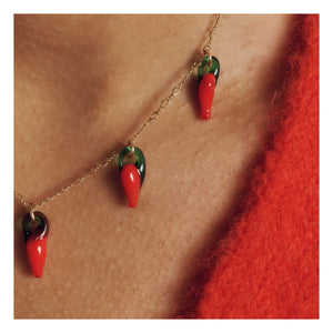 Camille Colette Studio - Halskette mit rotem Chili-Anhänger