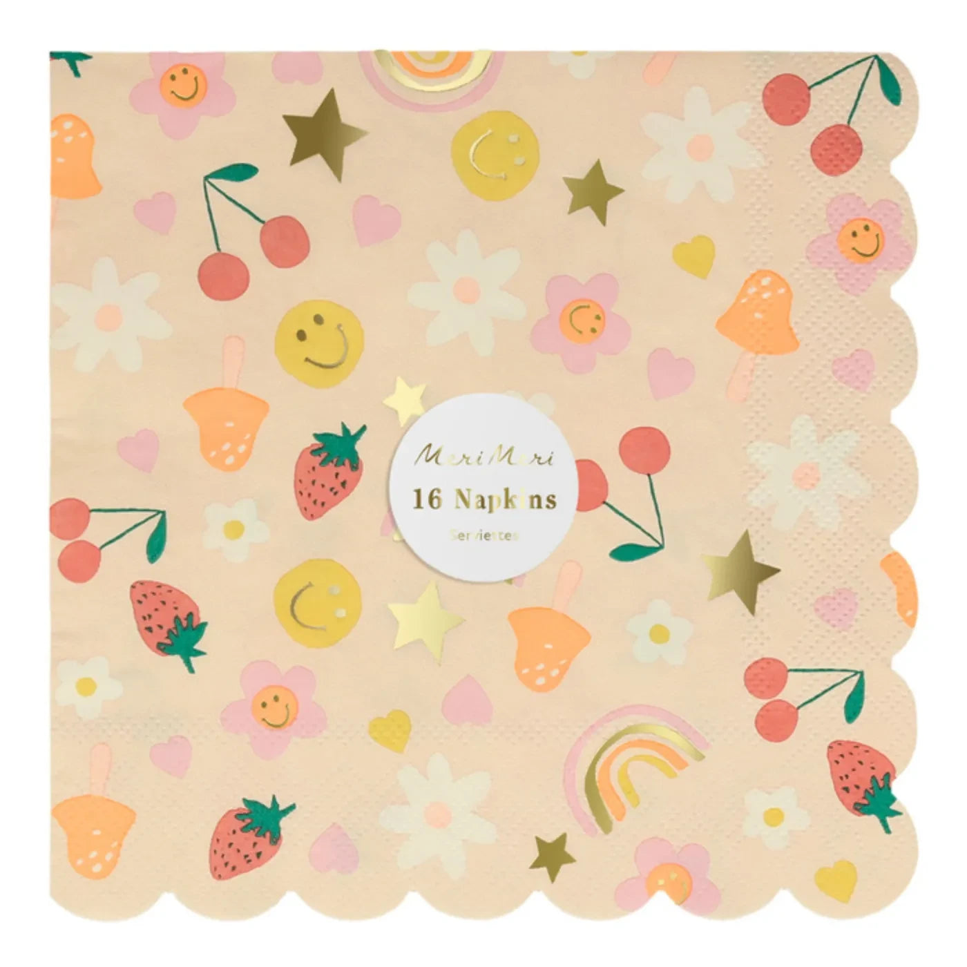 Meri Meri - Große Happy Icons Serviettenset - 16 Stück