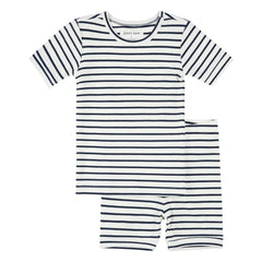 Petit Lem - Fitilli Organik Pamuk ve Modal Kısa Pijama | Lacivert