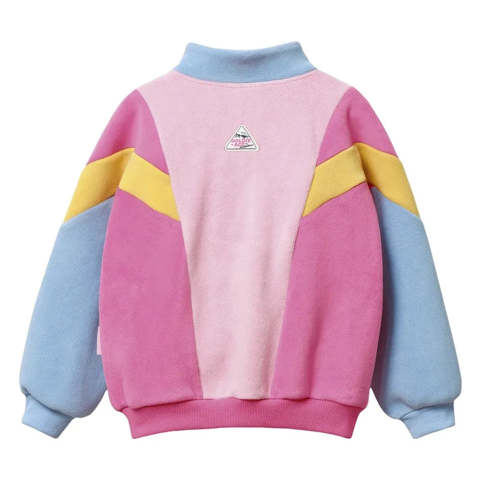 Goldie + Ace - Renk Bloklu Polar Sweatshirt | Mavi