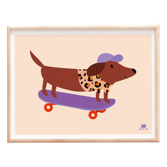 Ma petite vie - Skatender Hund Poster