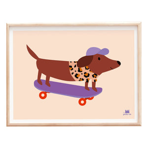 Ma petite vie - Skatender Hund Poster