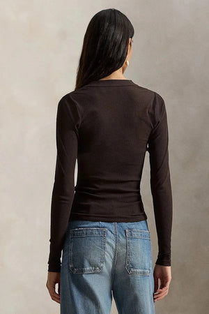 Polo Ralph Lauren uzun kollu kadın pamuklu bluz