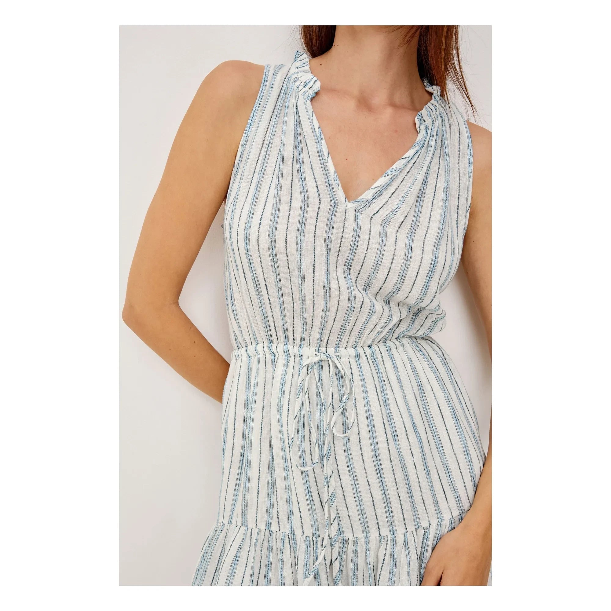 Rails - Cannes gestreiftes Kleid | Hellblau