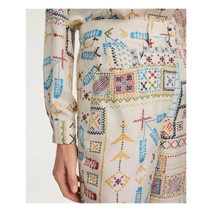Momoni - Ortiz Seidenhose | Creme