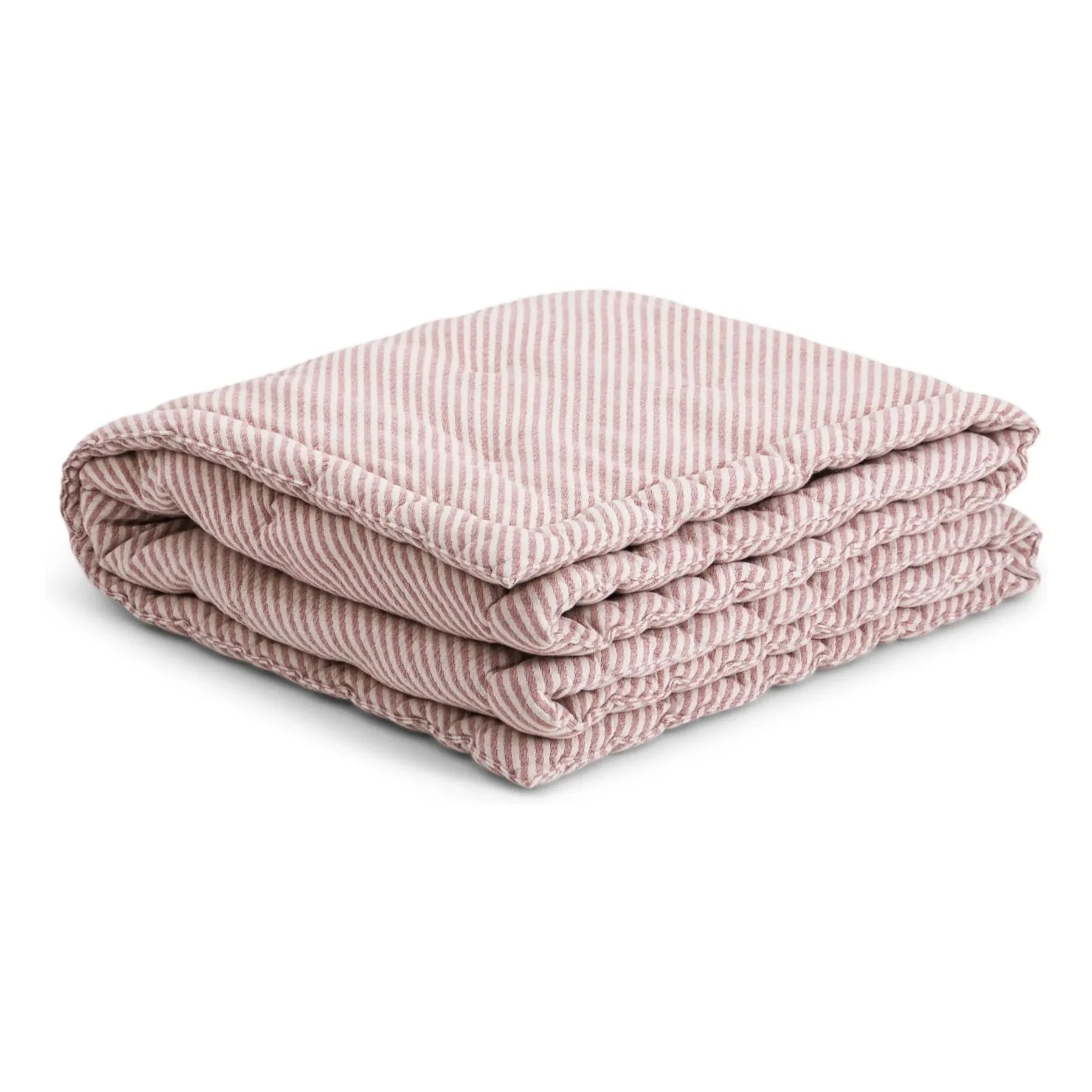 The Socialite Family - Capriccio gestreifte Steppdecke aus Baumwolljacquard | Bordeaux