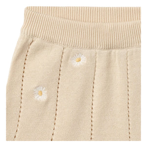Wheat - Dua Flowers Organic Cotton Strickshorts | Ecru