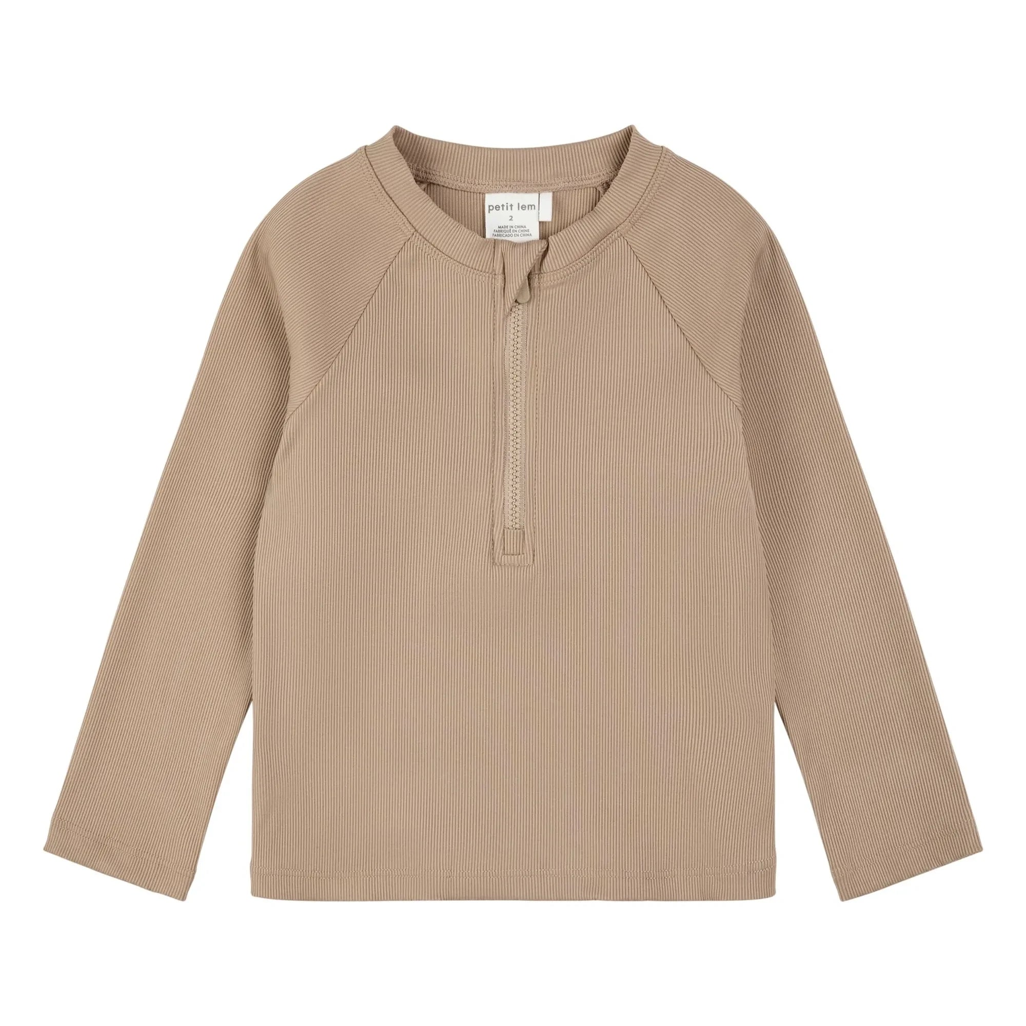 Petit Lem - Strukturiertes UV-Schutz-T-Shirt Recycelte Fasern | Beige
