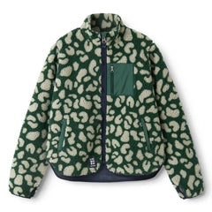 Liewood - Nelson leopardenmusterte Sherpa-Jacke aus recycelten Fasern | Grün