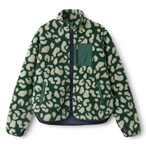Liewood - Nelson leopardenmusterte Sherpa-Jacke aus recycelten Fasern | Grün