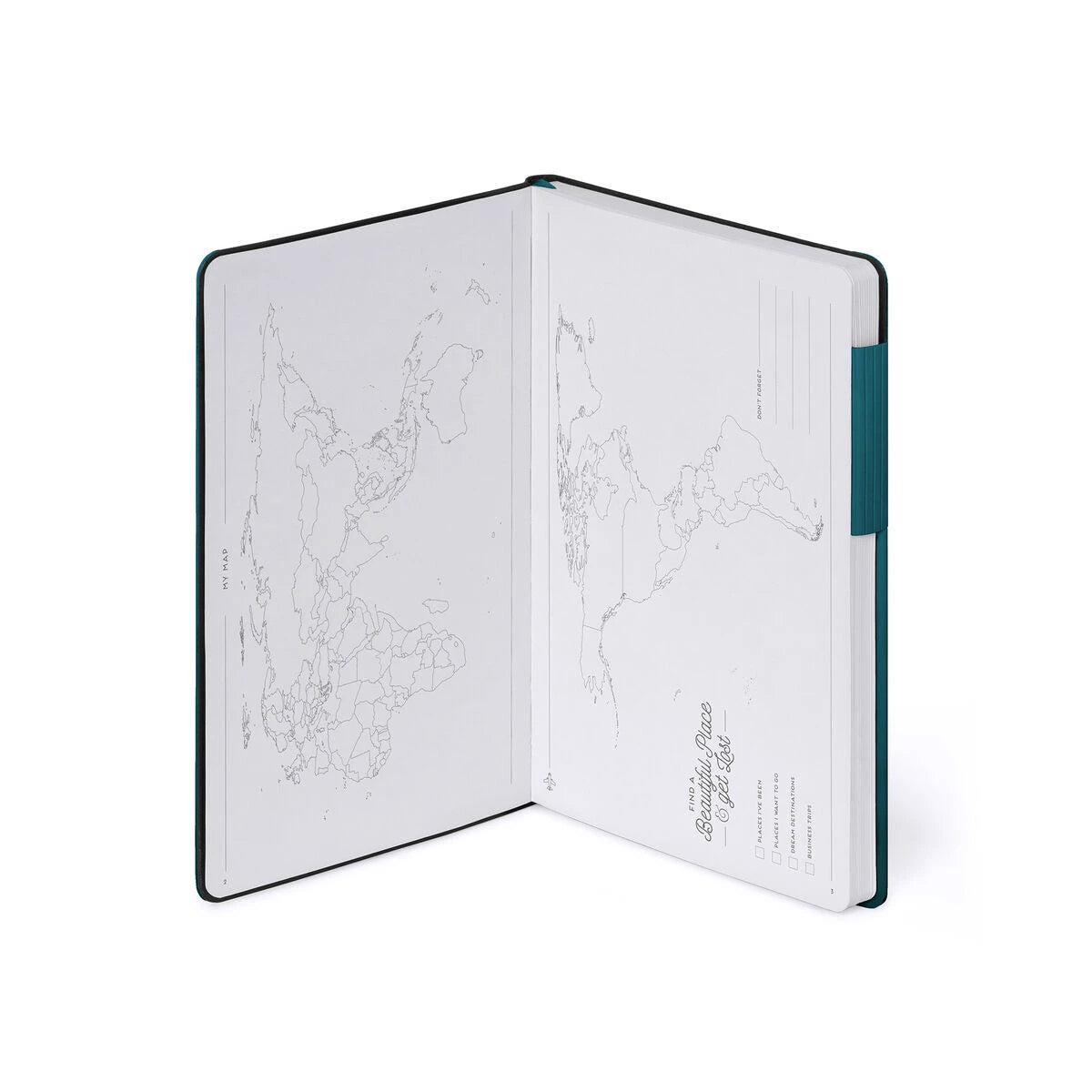 Legami - Gepunktetes Notizbuch mit Monochromem Softcover - Dunkeltürkis - Mein Notizbuch