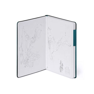 Legami - Gepunktetes Notizbuch mit Monochromem Softcover - Dunkeltürkis - Mein Notizbuch