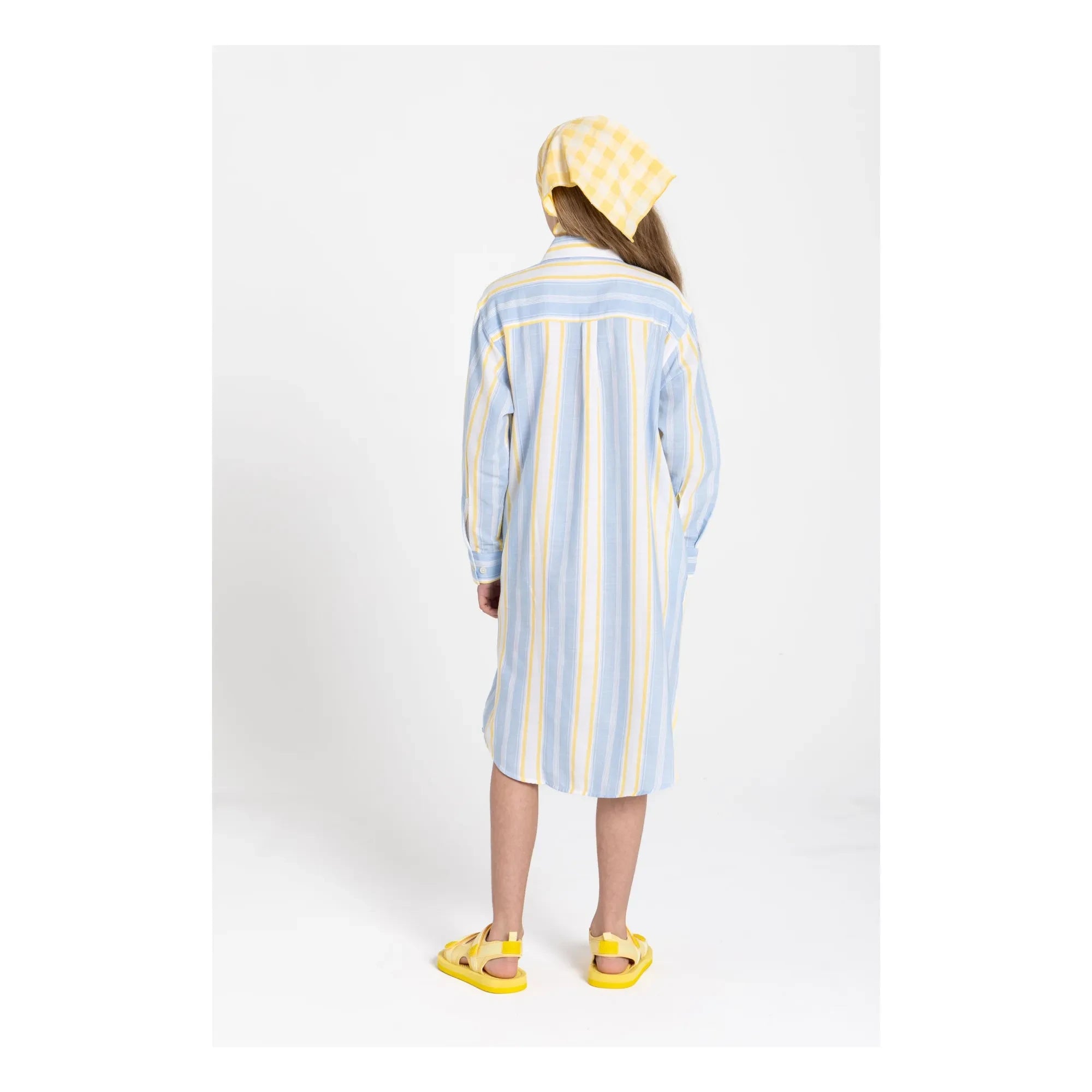Smallable Kid - Gestreiftes Leya Hemdkleid | Hellblau