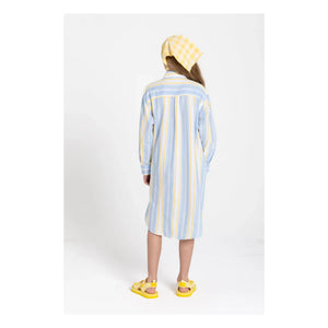 Smallable Kid - Gestreiftes Leya Hemdkleid | Hellblau