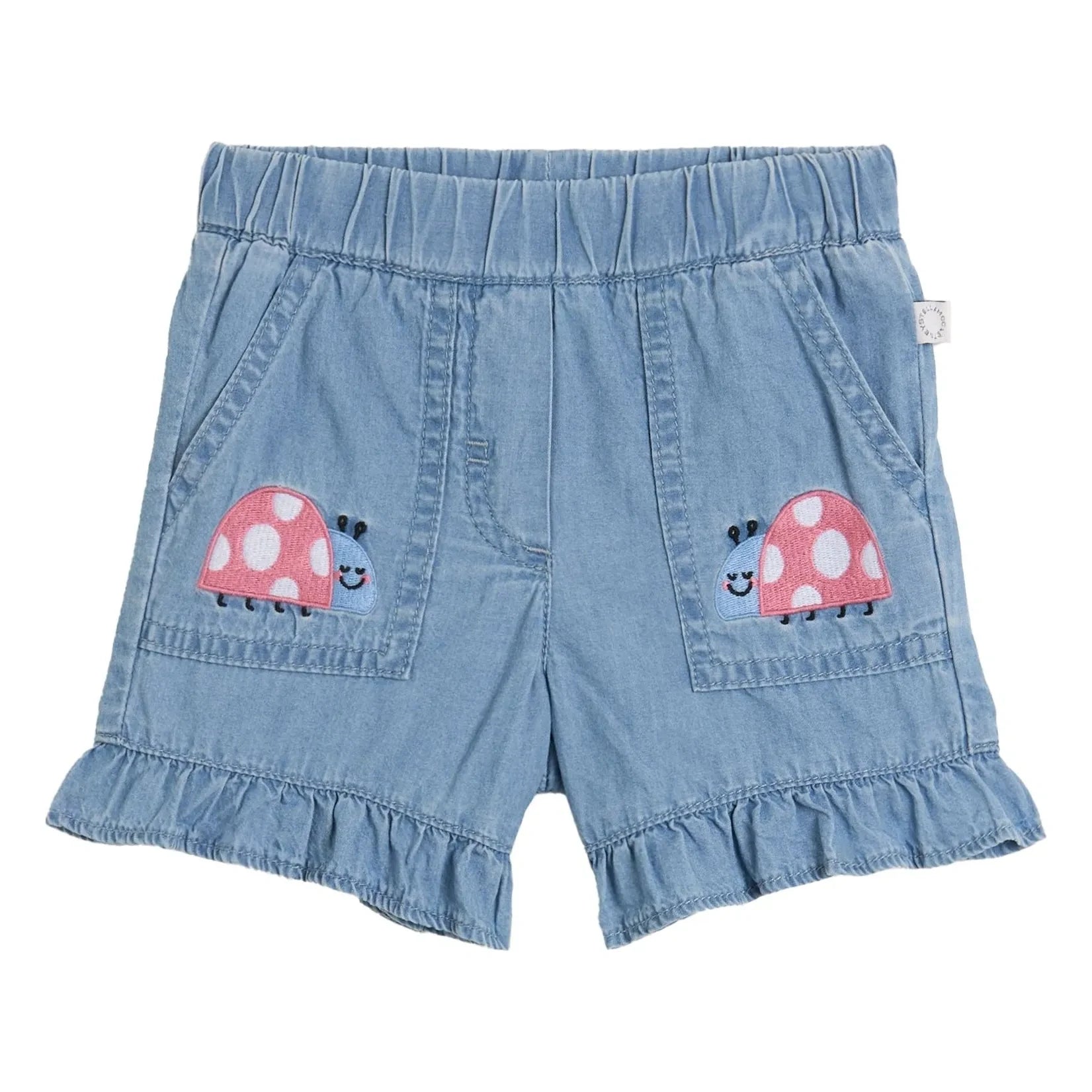 Stella McCartney Kids - Jeans-Shorts Marienkäfer Bio-Baumwolle | Blau