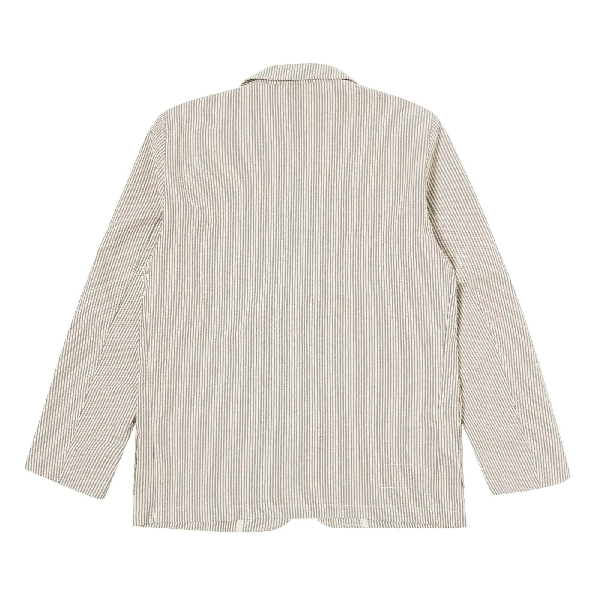 Universal Works - Gestreifte Derby Jacke | Grau