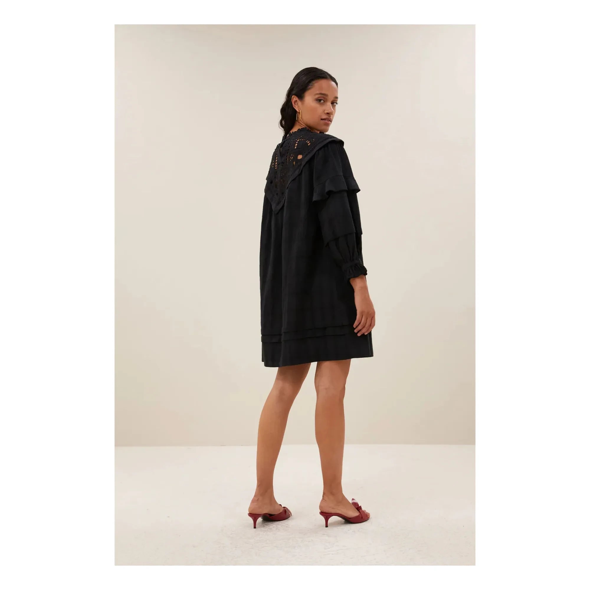 By Bar – Bowie Leinenkleid | Schwarz