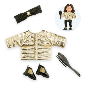 Corolle - Nähset für Jacke und Accessoires für 36 cm Babypuppe | Gold