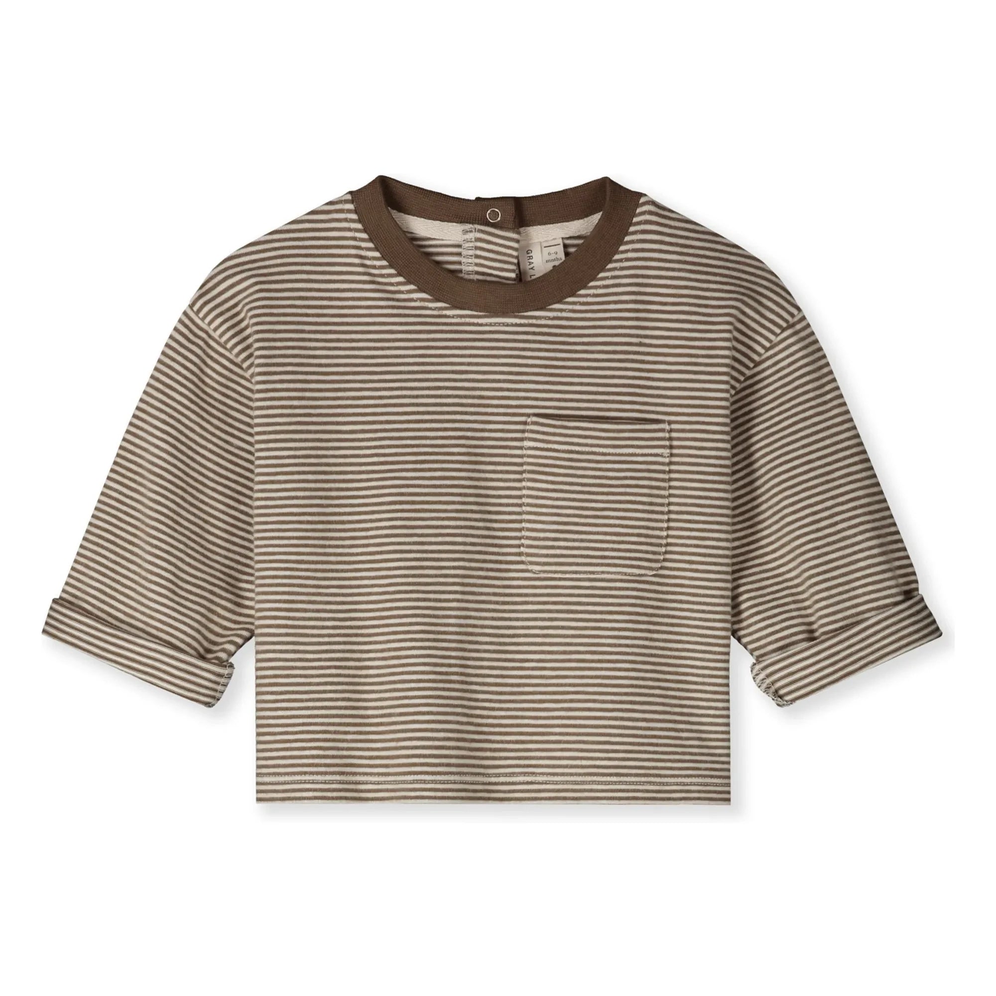 Gray Label - Organik pamuklu T-shirt | Haki kahverengi
