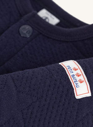 Petit Bateau - Strickjacke aus Bio-Baumwolle | Nachtblau