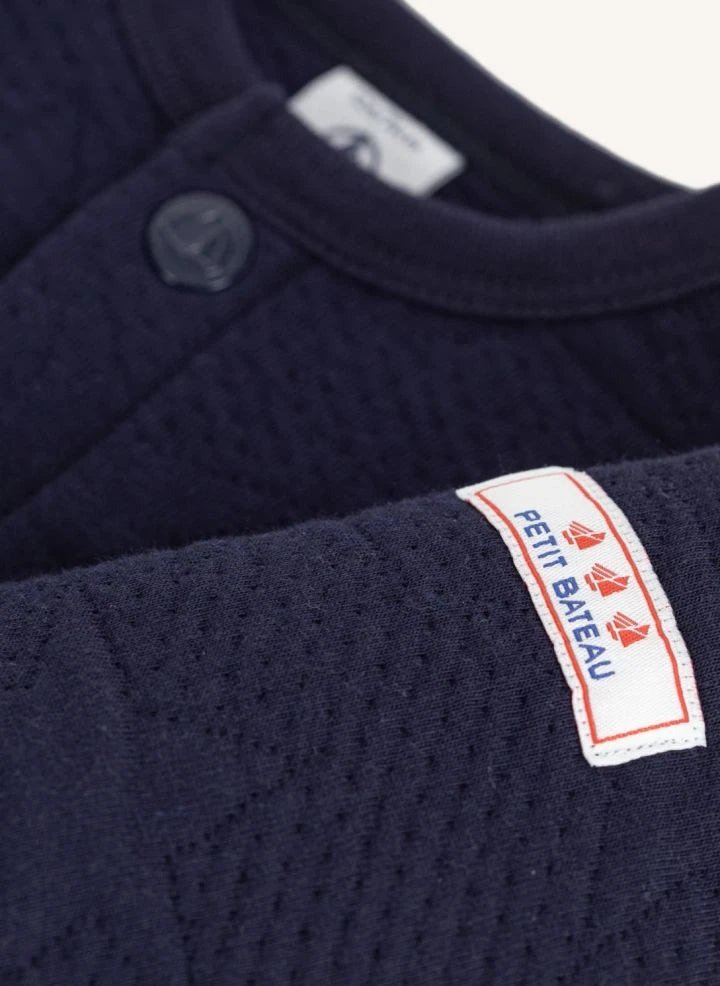 Petit Bateau - Strickjacke aus Bio-Baumwolle | Nachtblau