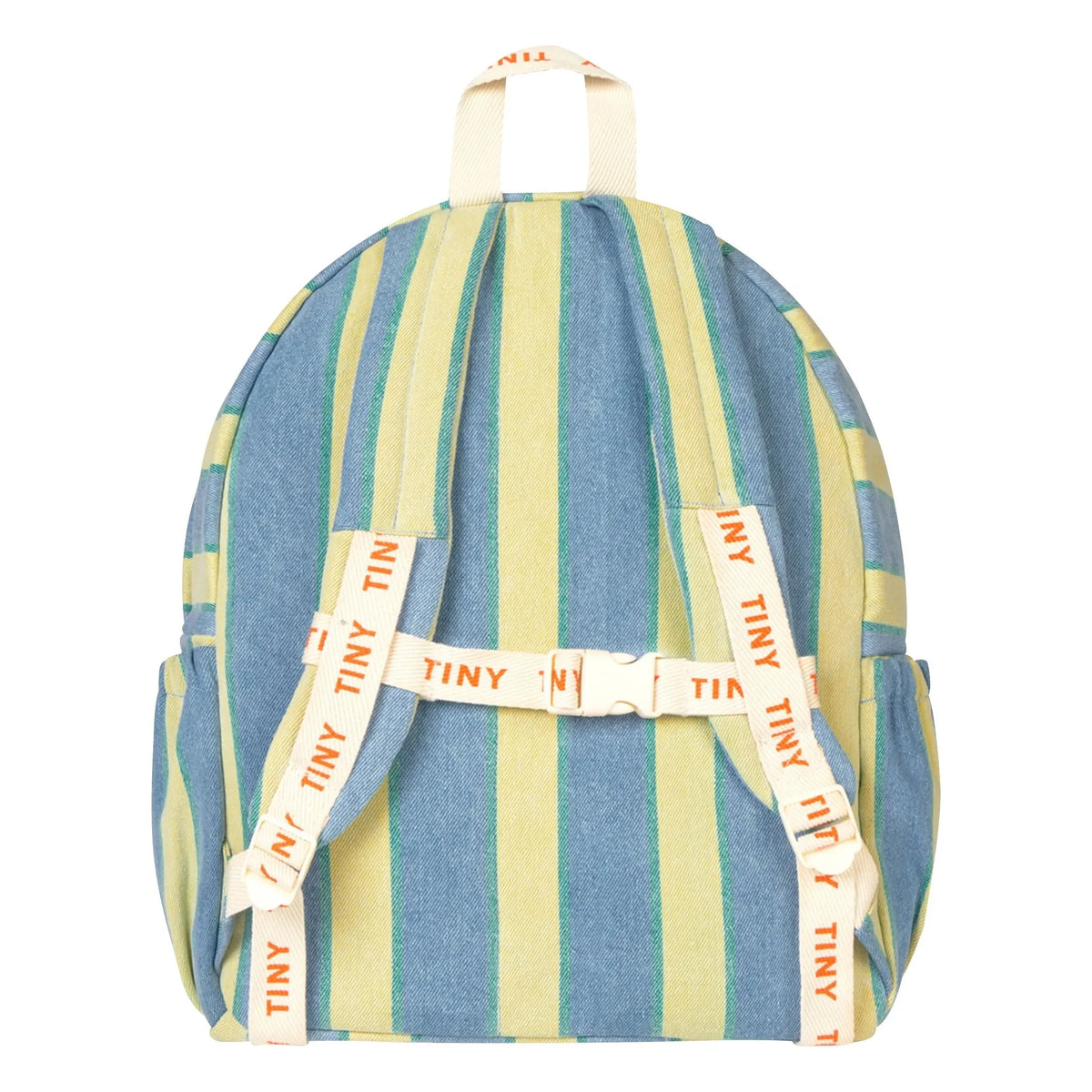 Tinycottons - Gestreifter Jeansrucksack | Blau